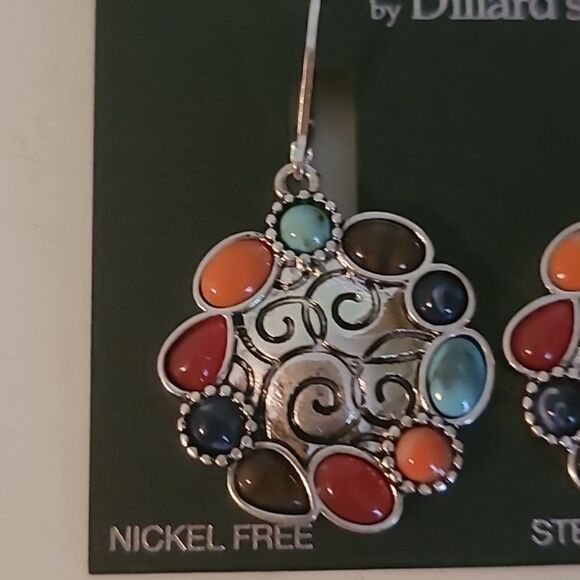 Multicolor Sterling Silver Earrings - Picture 2 of 4